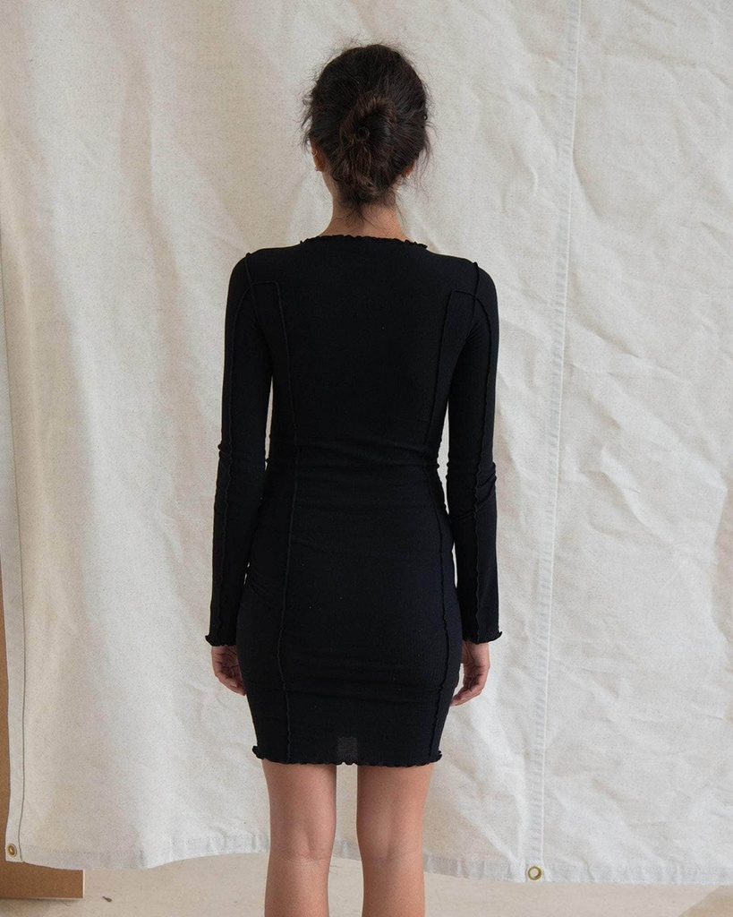 Baserange kjóll Omato long sleeve dress Black