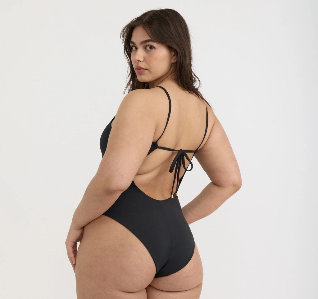 Organic Basics sundbolur Open back One pice Black