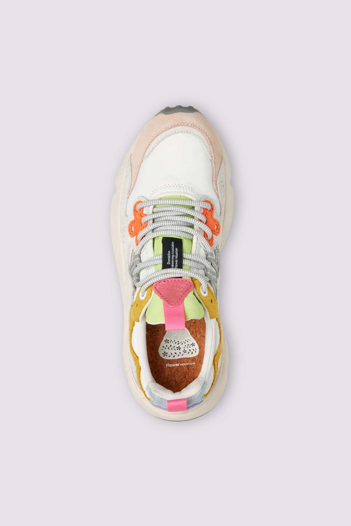 Flower Mountain skór Yamano 3 Woman Suede/Nylon White-pink