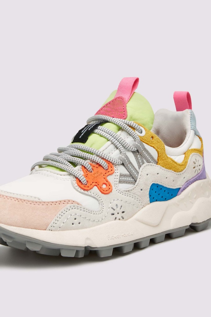 Flower Mountain skór Yamano 3 Woman Suede/Nylon White-pink