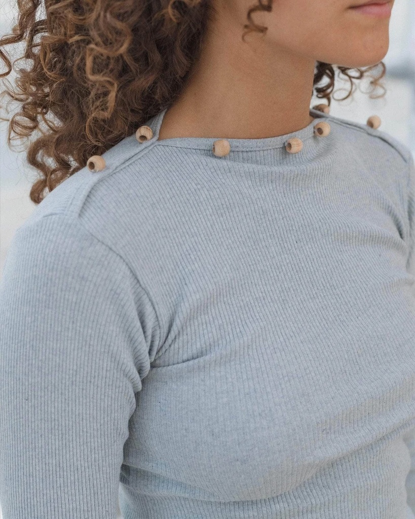 Baserange Peysa Tav long sleeve tee Hardin blue