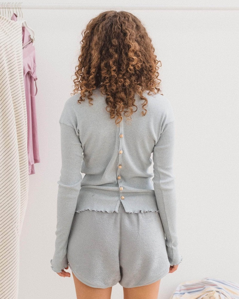 Baserange Peysa Tav cardigan Hardin blue