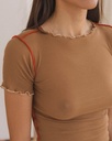 Baserange toppur Vein tee shirt Alamillo brown / red