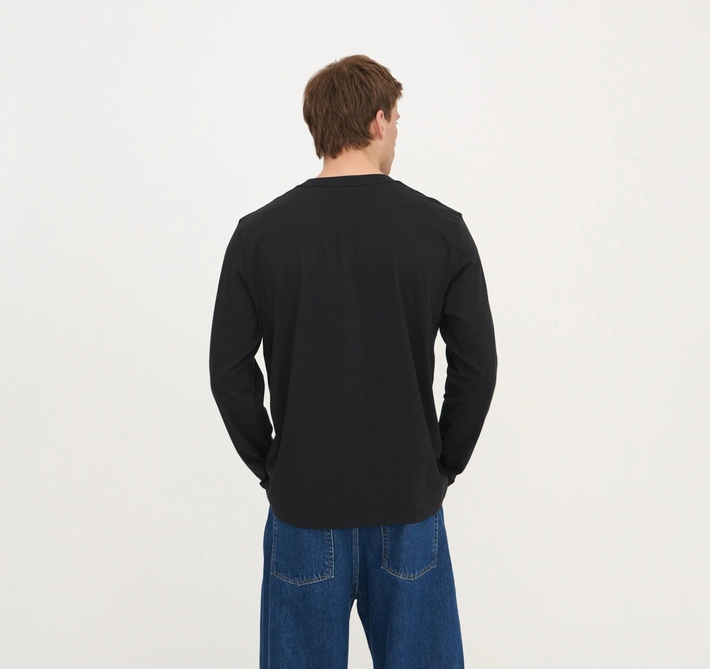 Organic Basics bolur True boxy fit Long sleeve Black