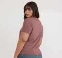 Organic Basics bolur True regular tee Rose wood