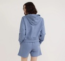 Organic Basics stuttbuxur Weekend Longline Misty blue