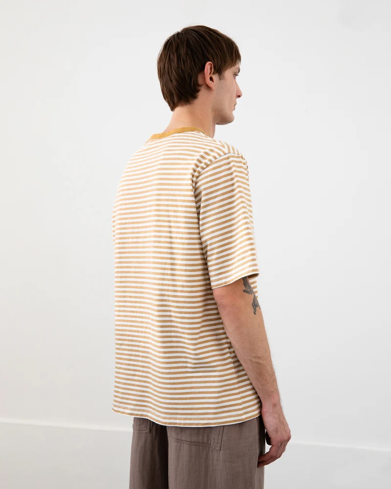 Rotholz Bolur Striped T-shirt Caramel/White