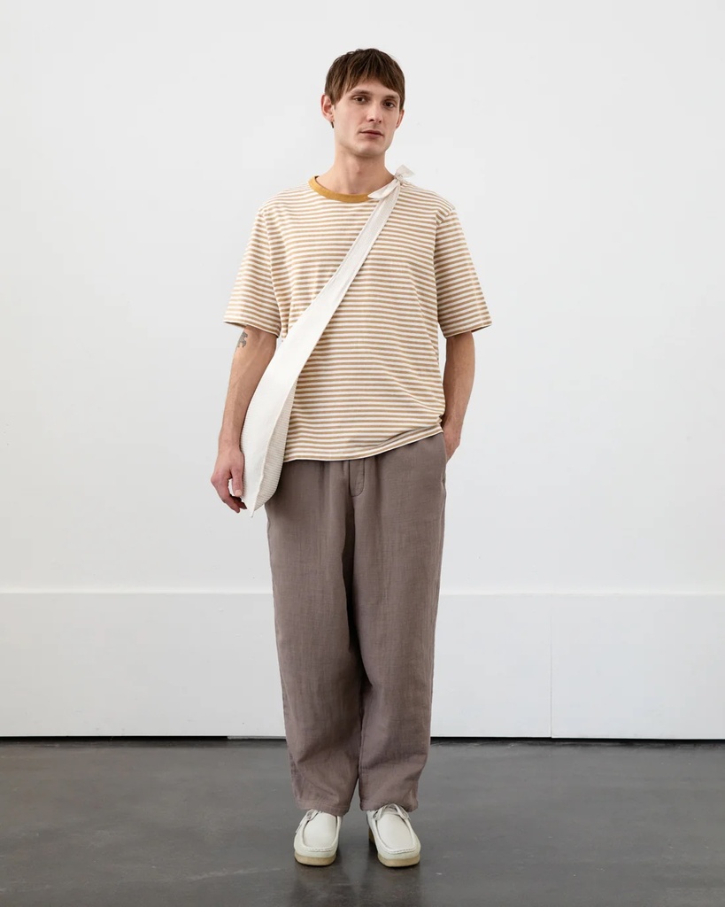 Rotholz Bolur Striped T-shirt Caramel/White
