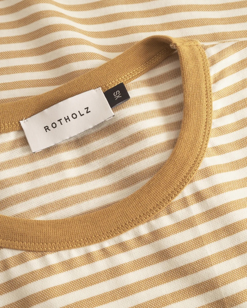 Rotholz Bolur Striped T-shirt Caramel/White