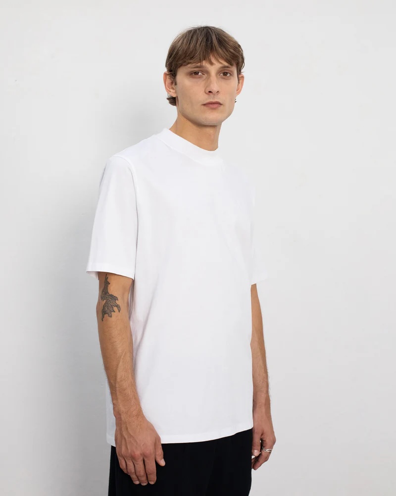 Rotholz Bolur Big Collar T-shirt Classic White