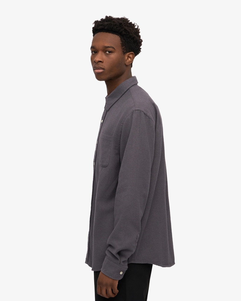 COLORFUL STANDARD skyrta Flannel shirt Lava grey