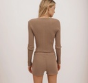 Organic Basics Peysa True Knit Cardigan Almond