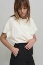 Cus skyrta Oversized collarless shirt White