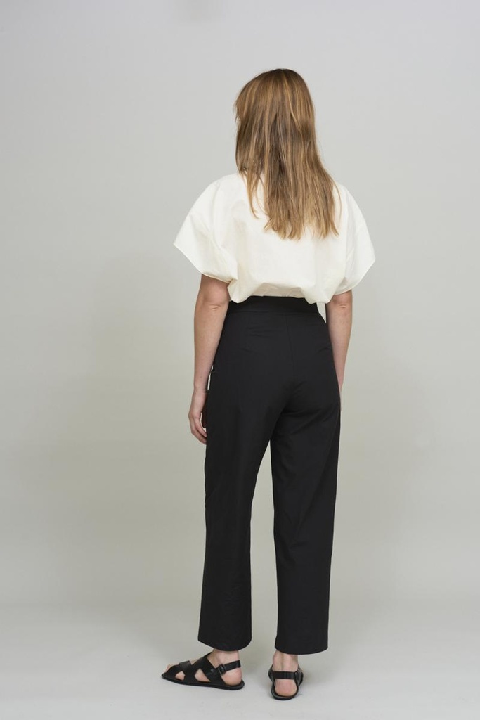 Cus skyrta Oversized collarless shirt White