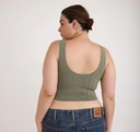 Organic Basics toppur Flex Corset Top Seaweed
