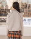 Baserange Peysa Fold turtleneck Grey Melange