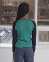 Baserange Toppur Gene Long sleeve Mira green / Navy