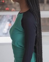 Baserange Toppur Gene Long sleeve Mira green / Navy