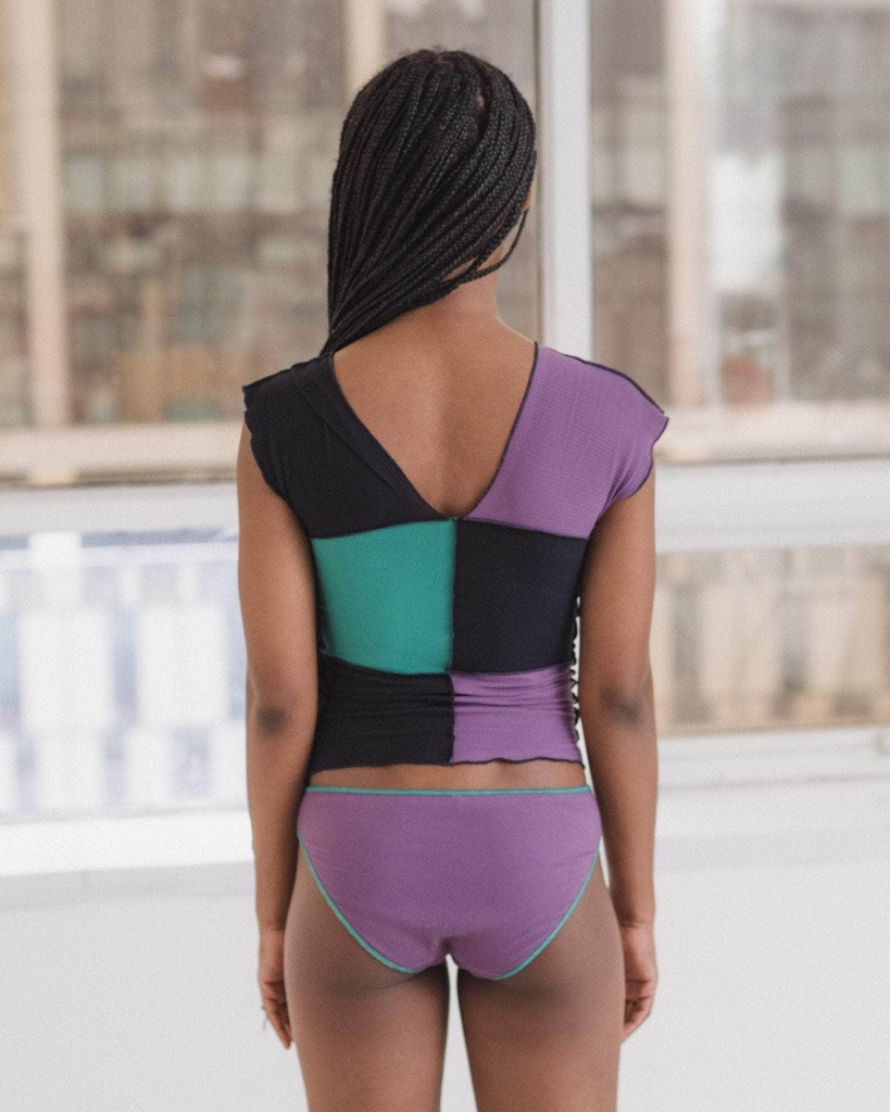 Baserange Toppur Teak Tank Green/navy/purple