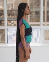 Baserange Toppur Teak Tank Green/navy/purple
