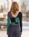 Baserange Toppur Teak Long sleeve Green/navy/purple