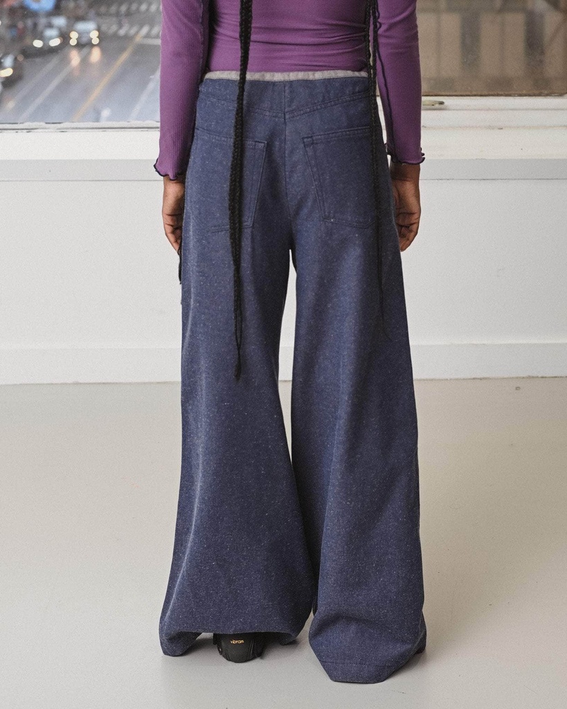 Baserange buxur Arthur Loose pants Denim Recycled Indigo