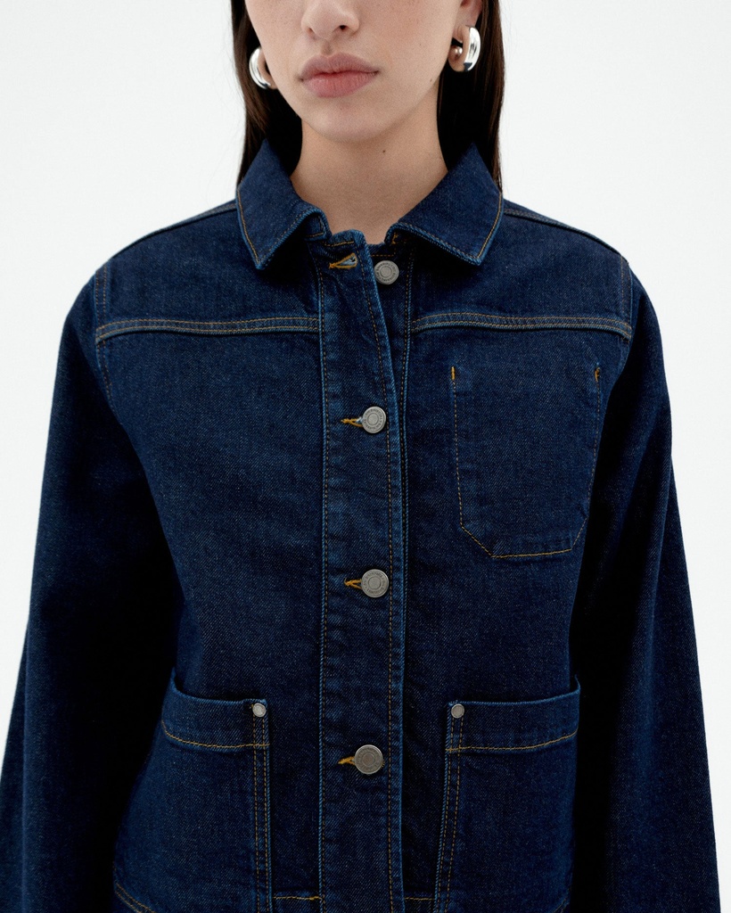 Thinking Mu jakki Denim Medium Wash Debbie Jacket