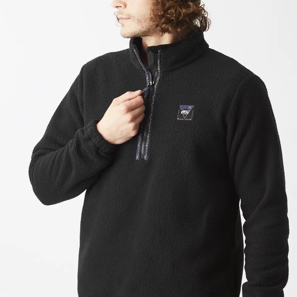 Picture peysa Kimag 1/4 zip fleeze Black