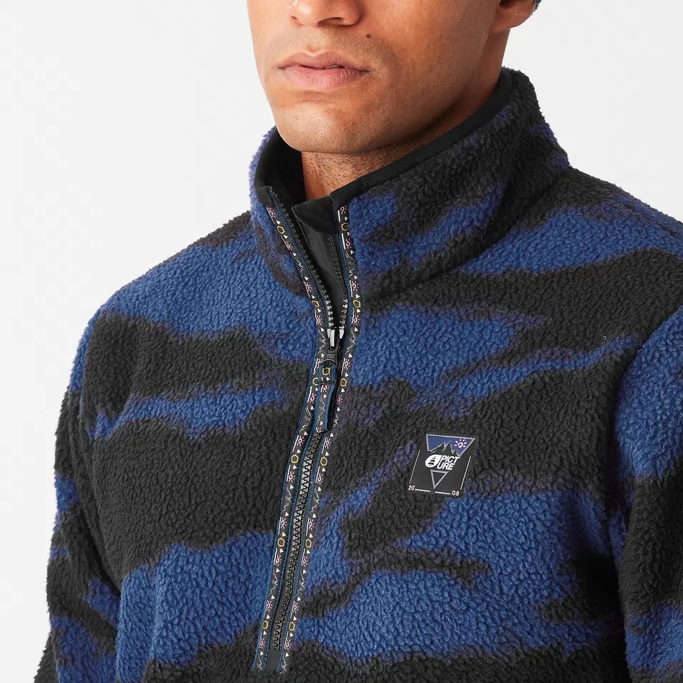 Picture peysa Kimag 1/4 zip fleeze Retro fusion print