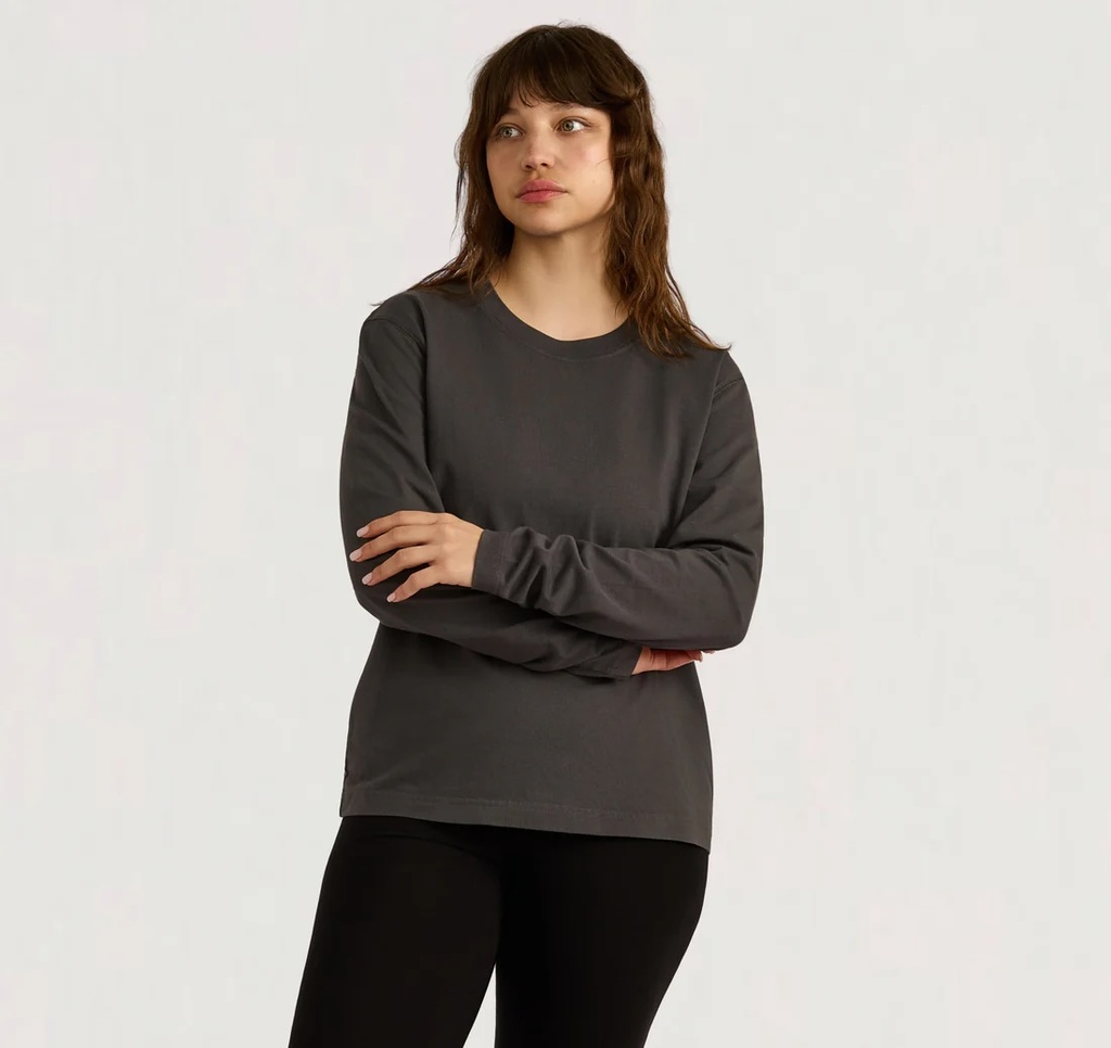 Organic Basics Bolur True Heavy Boxy Long Sleeve Slate