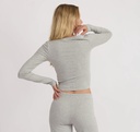 Organic Basics Bolur Everyday Scoop Neck Long Sleeve Tee Grey