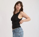 Organic Basics Bolur Everyday Boat Neck Top Black