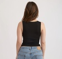 Organic Basics Bolur Everyday Boat Neck Top Black