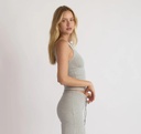 Organic Basics Bolur Everyday Boat Neck Top Grey Melange