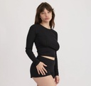Organic Basics Stuttbuxur Pointelle Shorts Black