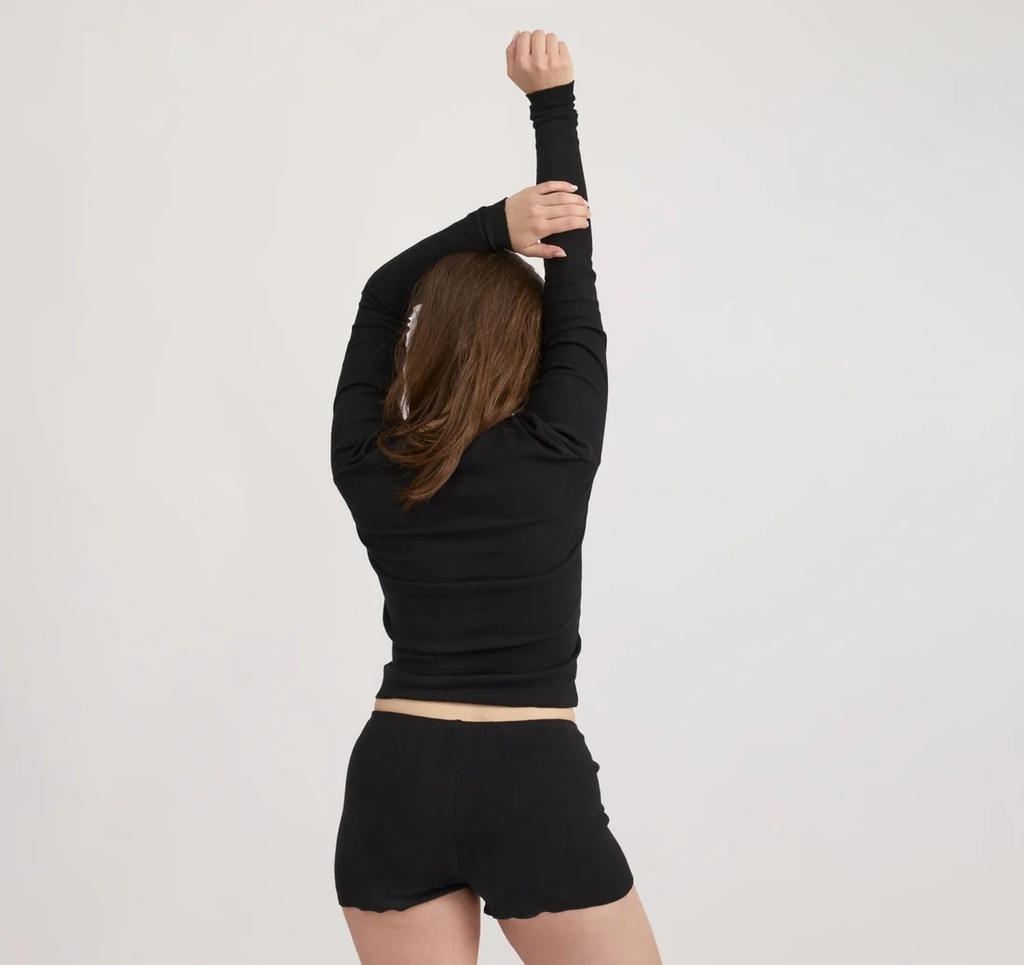 Organic Basics Stuttbuxur Pointelle Shorts Black