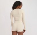 Organic Basics Stuttbuxur Pointelle Shorts Cloud