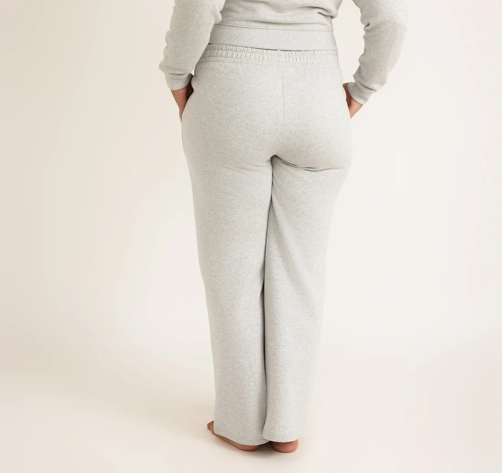 Organic Basics Buxur Weekend Straight Leg Sweatpants Grey Melange