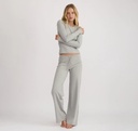 Organic Basics Buxur Everyday Straight Leg Pants Grey Melange
