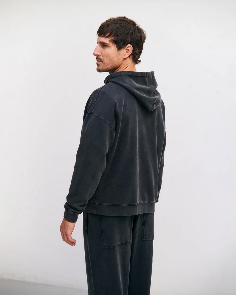 Rotholz Hettupeysa Logo Hoodie Washed Black