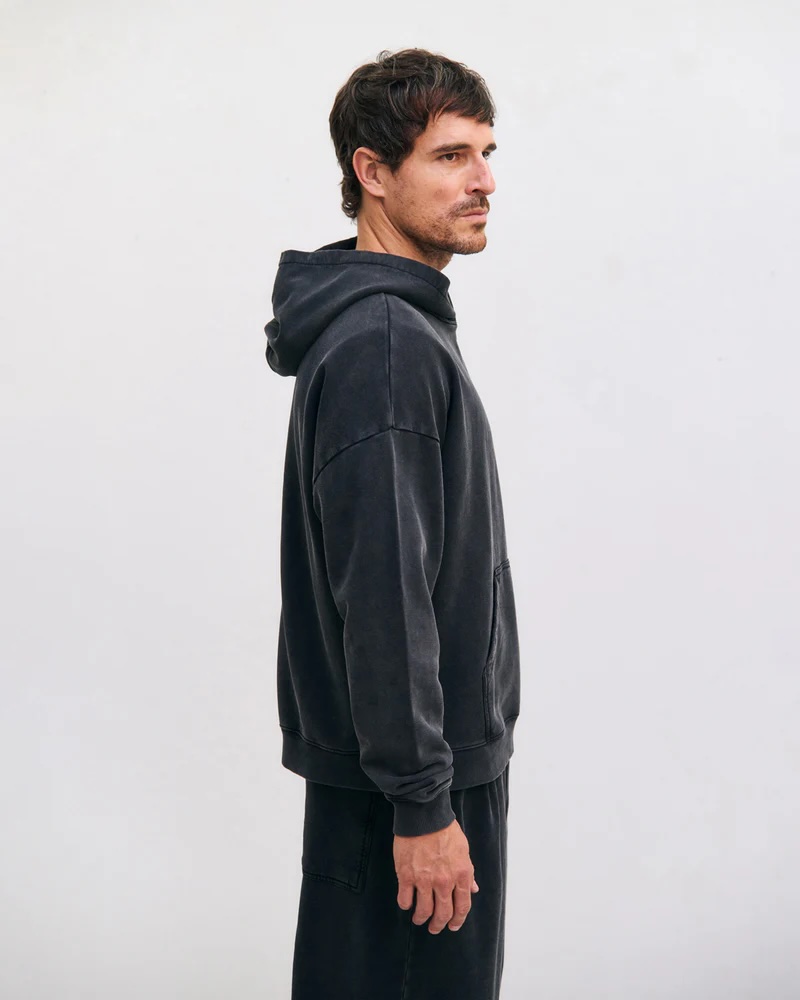 Rotholz Hettupeysa Logo Hoodie Washed Black