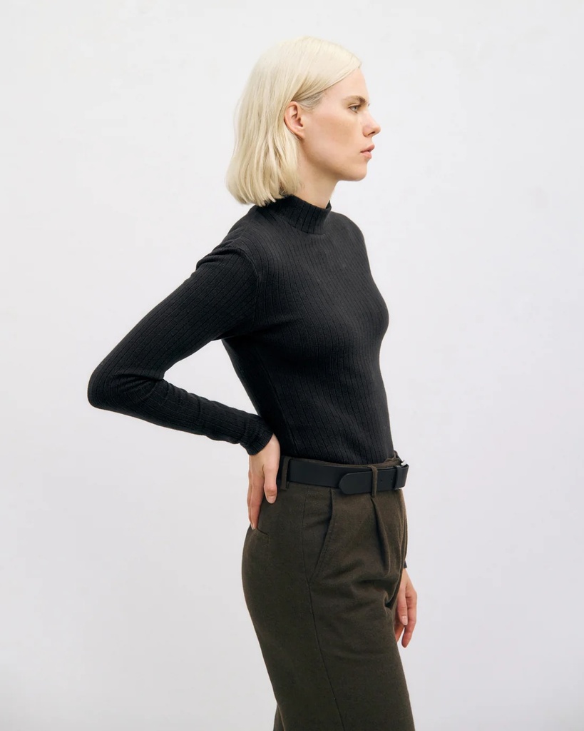 Rotholz Bolur Heavy Ribbed LS True Black