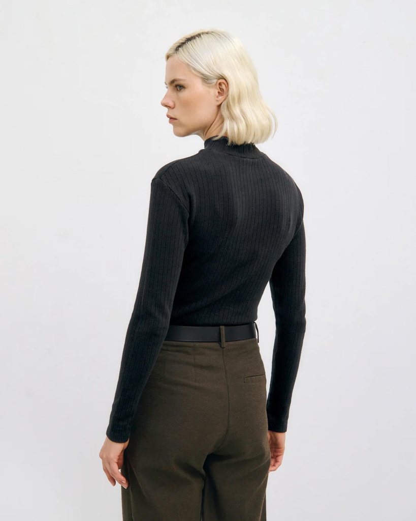 Rotholz Bolur Heavy Ribbed LS True Black