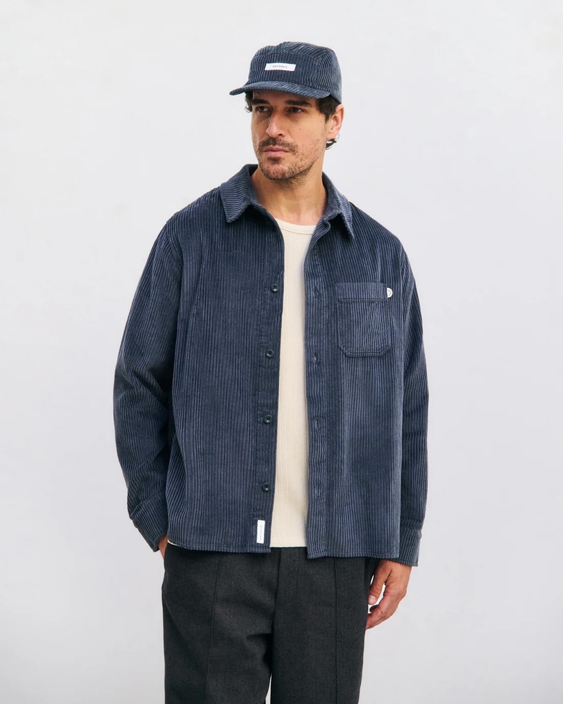 Rotholz Skyrta  Cord Casual Shirt Stone Blue