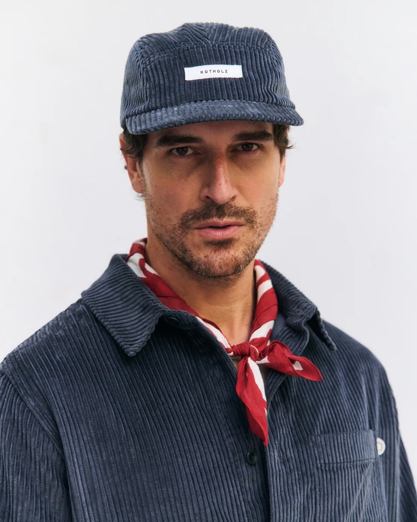 Rotholz Skyrta  Cord Casual Shirt Stone Blue