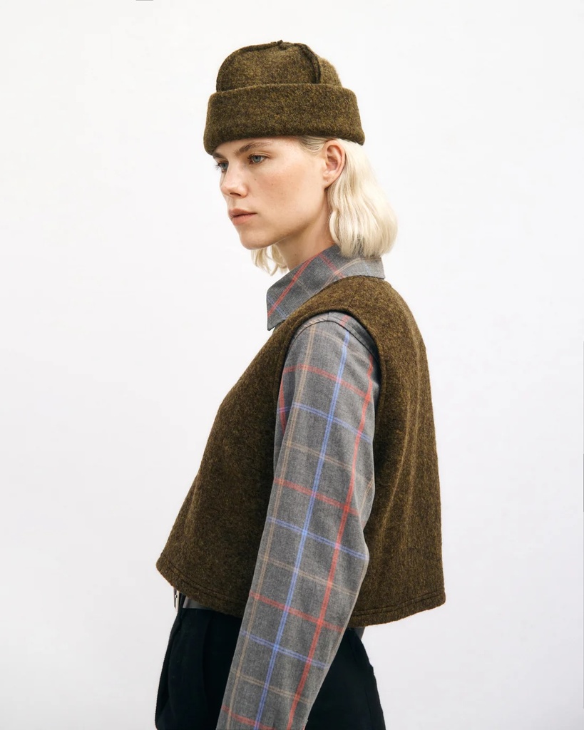 Rotholz Vesti Cropped Vest Forest Green
