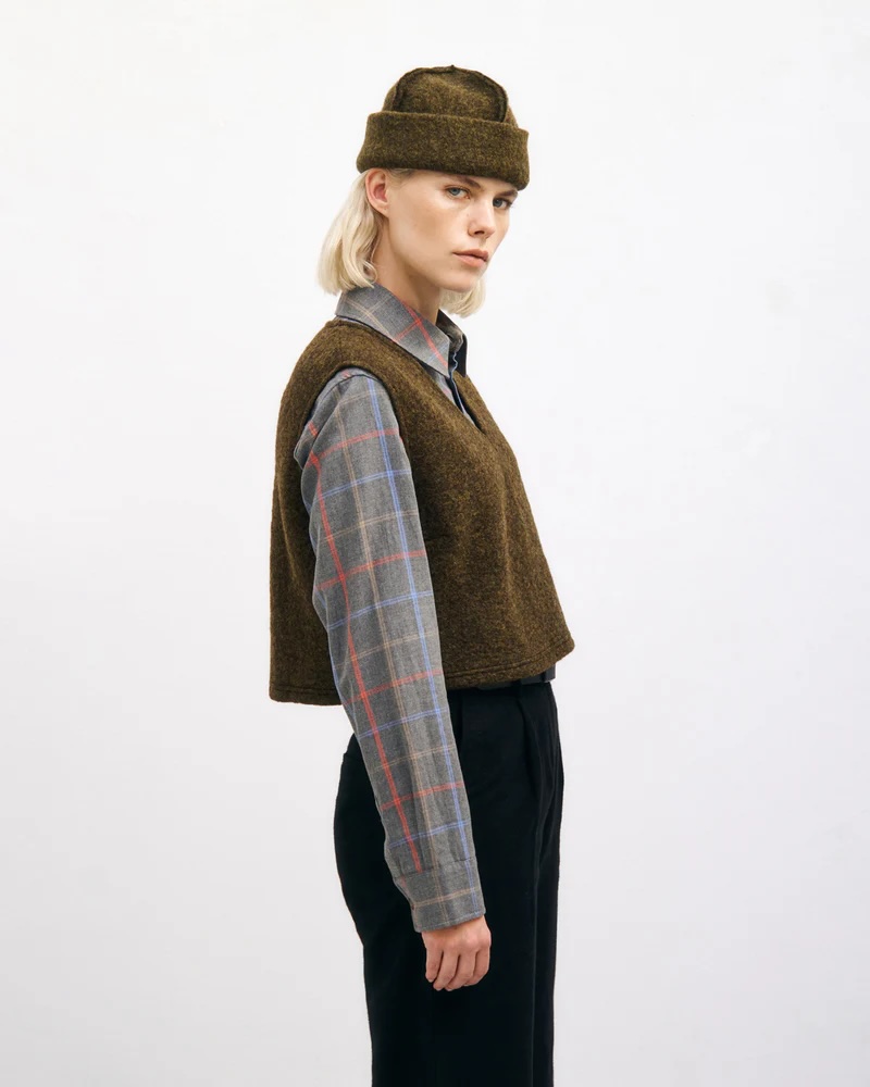 Rotholz Vesti Cropped Vest Forest Green