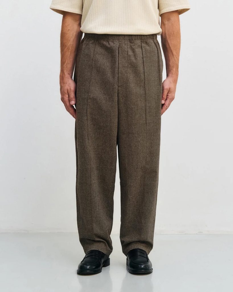Rotholz Buxur Pleated Wide Pant Canvas Brown