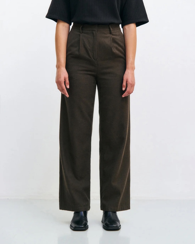 Rotholz Buxur Flannel Pantalone Twill Brown