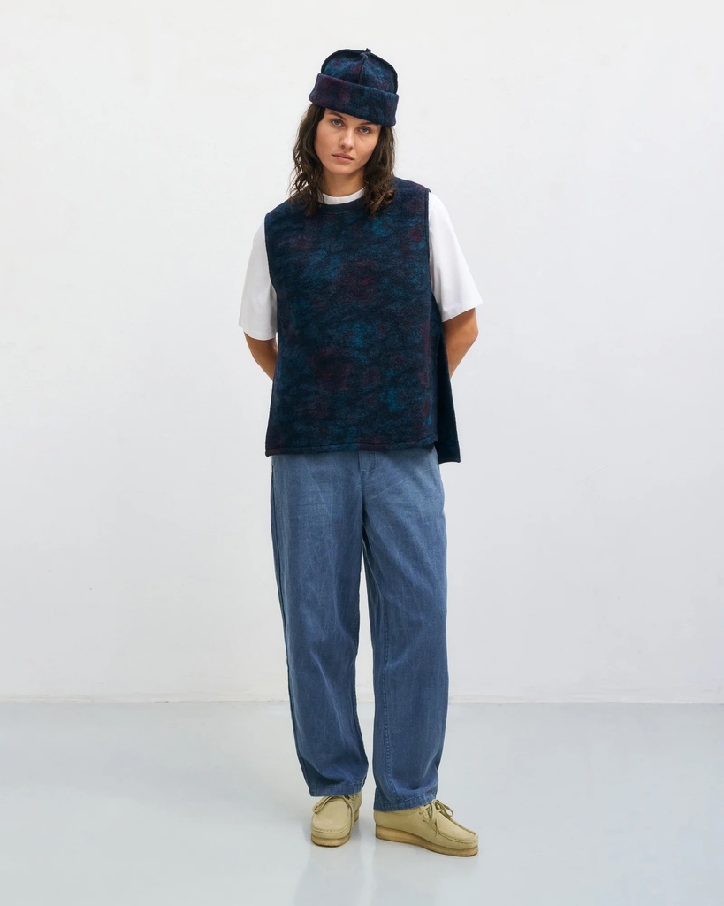 Rotholz Vesti Oversized Vest Dark Aquarell